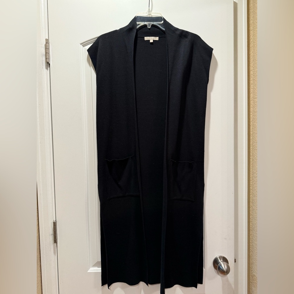 Joan Vass Black Sleeveless Vest